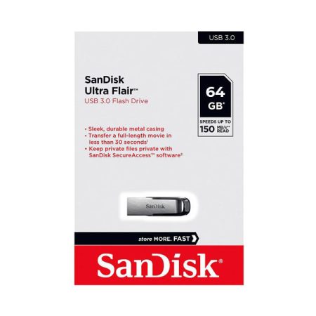 فلش سن دیسک Ultra Flair USB 3.0 ظرفیت 64 گیگابایت SDCZ73-G46
